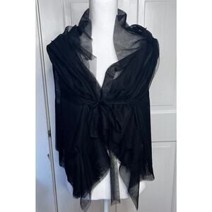 Lilith Black Tulle Wrap, Size S/M